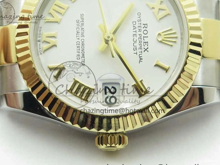 YG SS Best Dial White Oyster SS 278273 Bracelet Maker Datejust BP Edition 31mm YG on Roman 0113